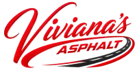 Viviana’s Asphalt logo in red script with a black curved road graphic underlining the word “Asphalt.”.